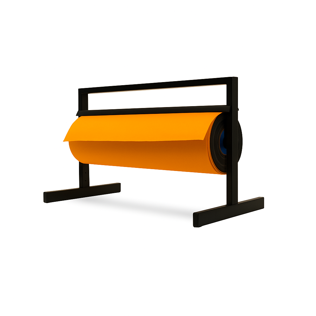 Paper roll stand, 70 cm with foot. VALUE 540,-