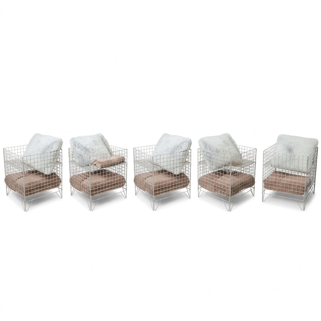 Nancy II salgskurv med justerbar bund – hvid, storkøb min. 5 stk., B61 x D61 x H75 cm