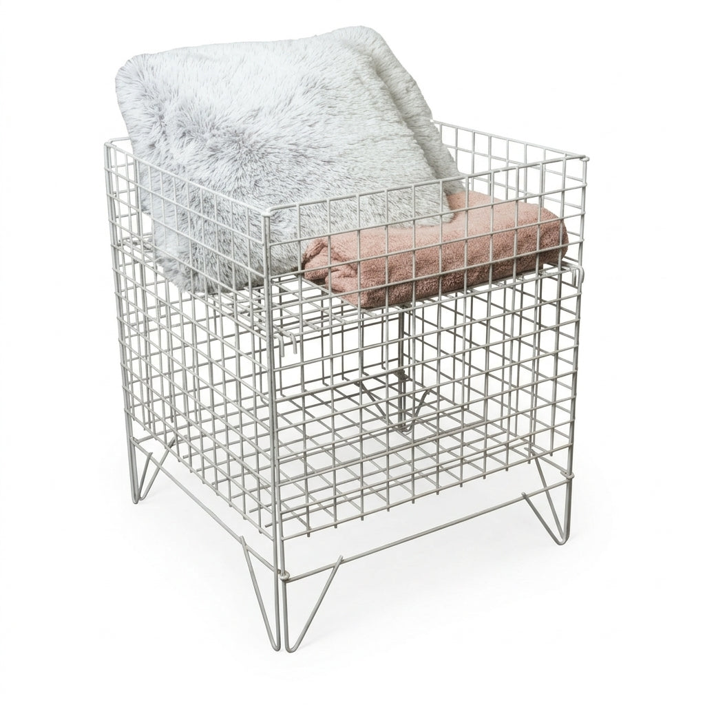 Nancy II salgskurv med justerbar bund – hvid, B61 x D61 x H75 cm