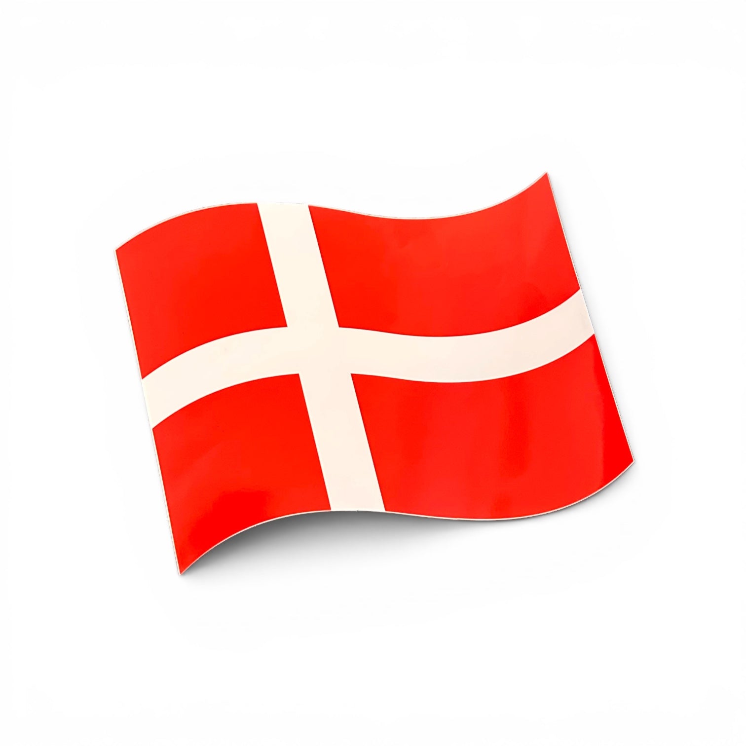 Stort dansk flag (B 34 x H 27 cm.) - klistermærke