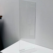Skilteholder, ½ A4 høj, lige t/ bord, akryl