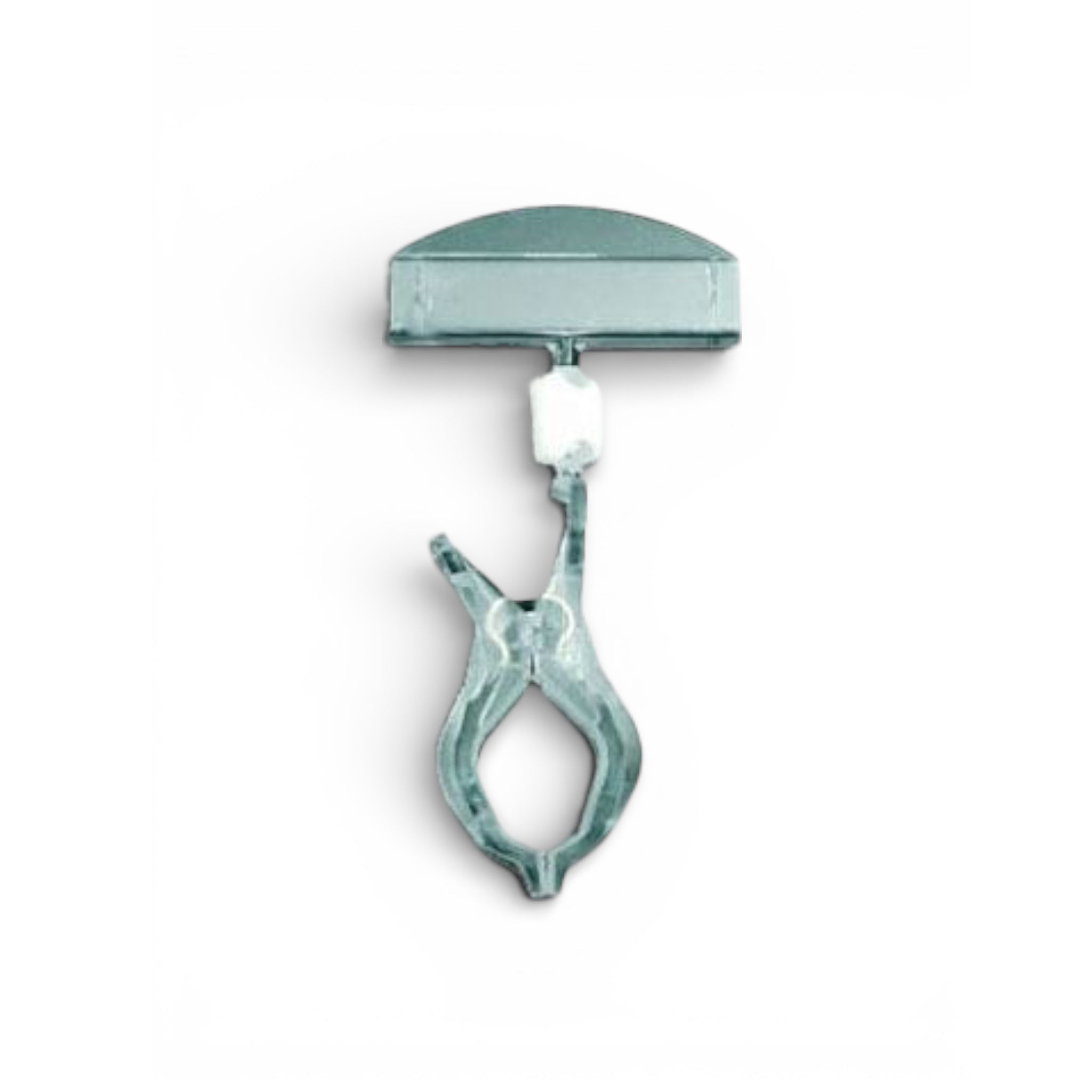 Clear Grip sign holder, large, with wide clamp, clear acrylic