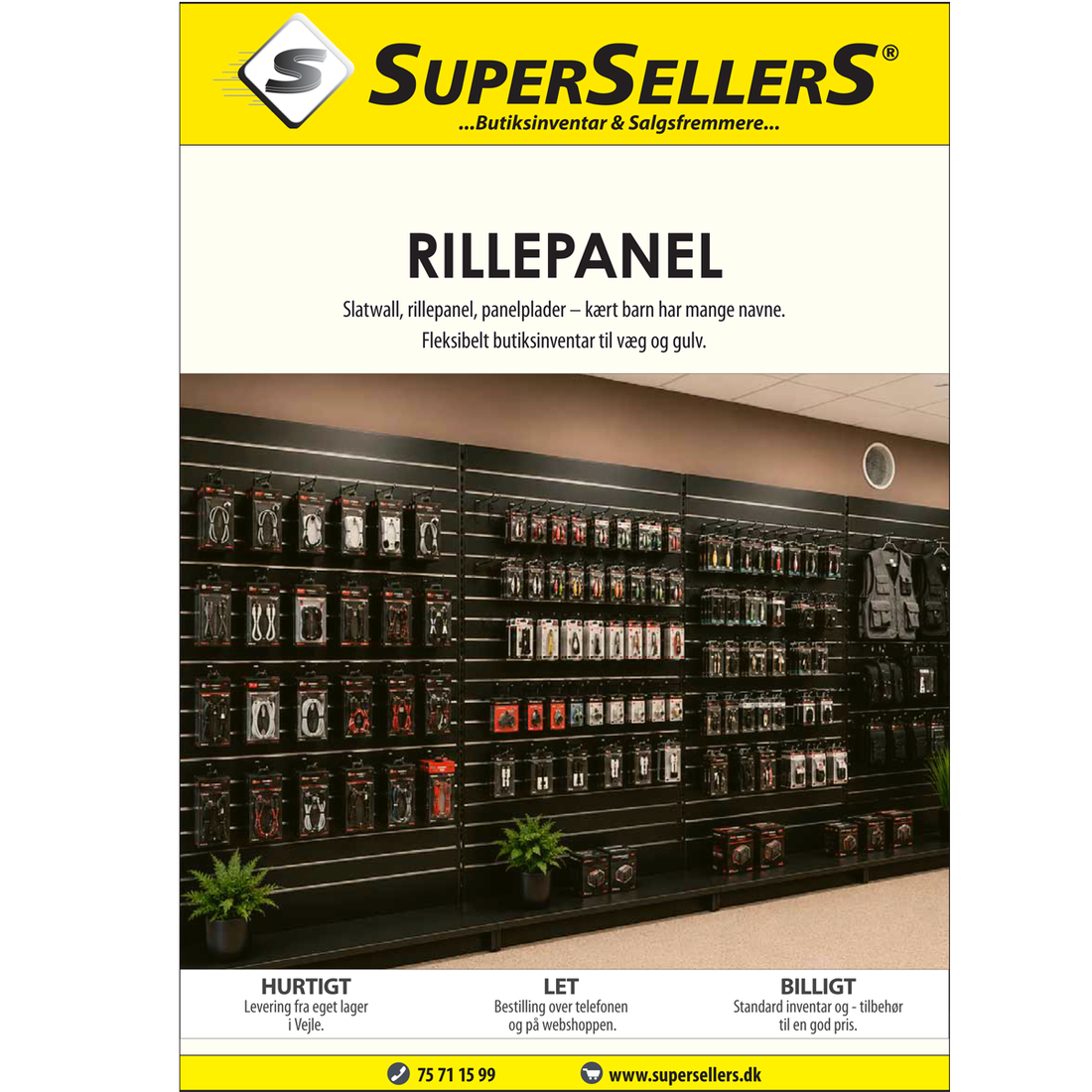 <strong>Rillepanel og tilbehør</strong>
