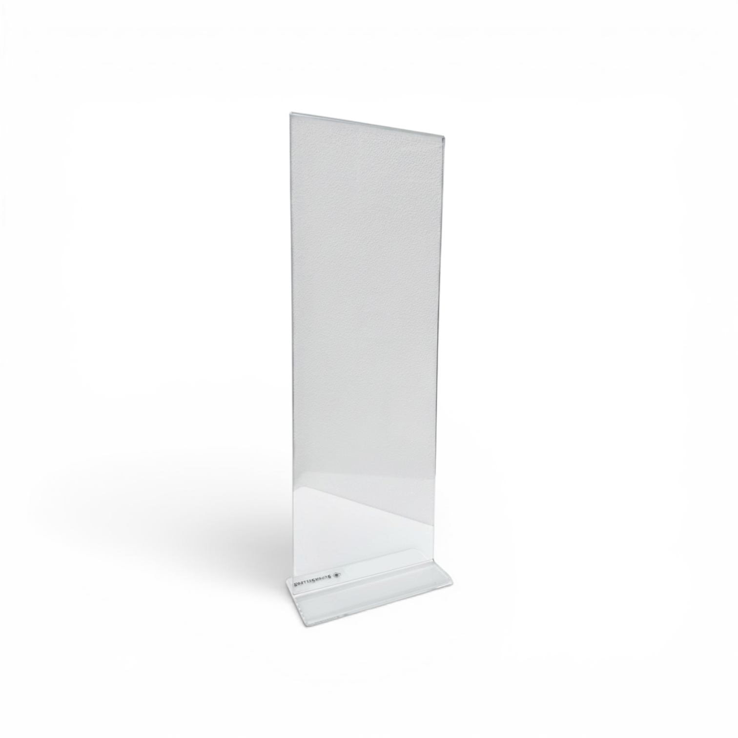 Skilteholder, ½ A4 høj, lige t/ bord, akryl