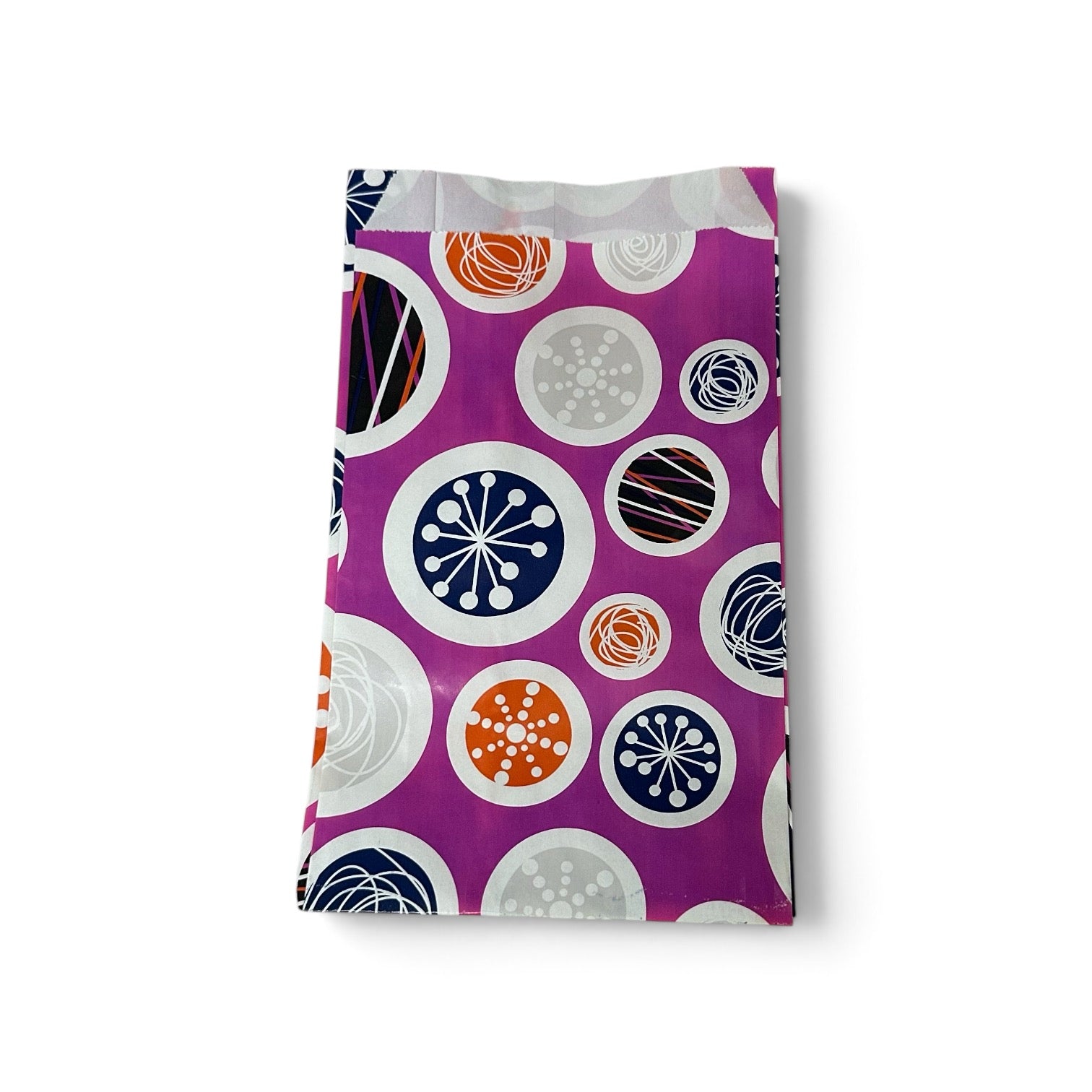 Gavepose, lys lilla med cirkler H20 cm. 250 stk.