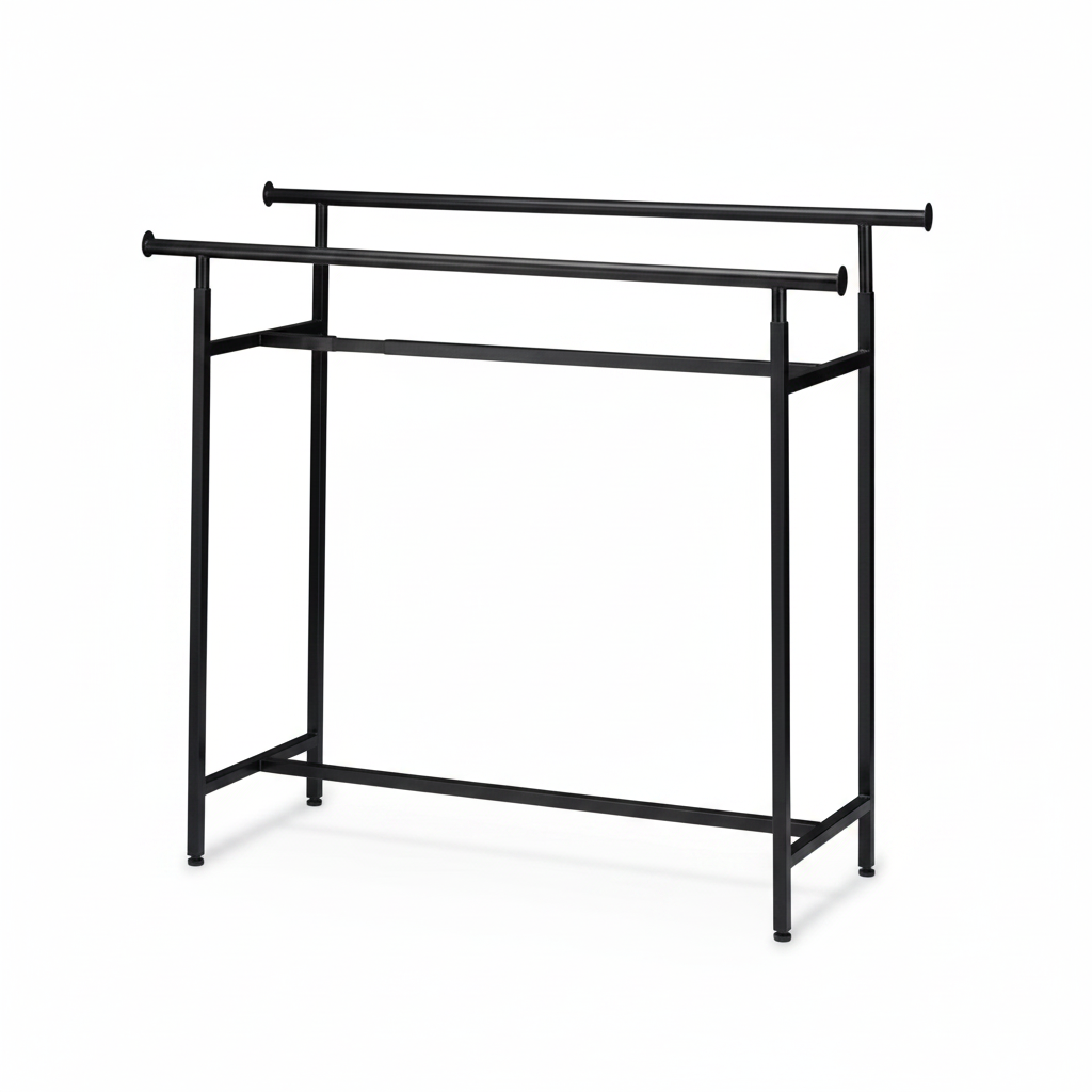 Twin, dobbeltstativ, højdejusterbar, sort, B150 x H122-170 cm