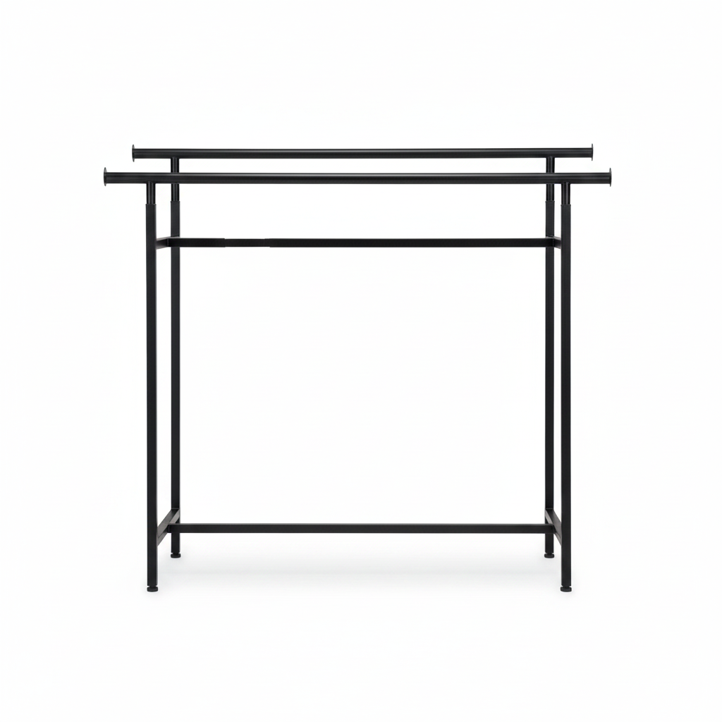 Twin, dobbeltstativ, højdejusterbar, sort, B150 x H122-170 cm