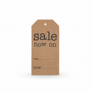 Manilla mærke, Sale now on, brun kraft, 3,5 x H7, 250 stk.