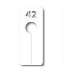 Long white size divider, size 42