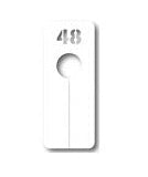 Aflang hvid størrelsesopdeler, str. 48