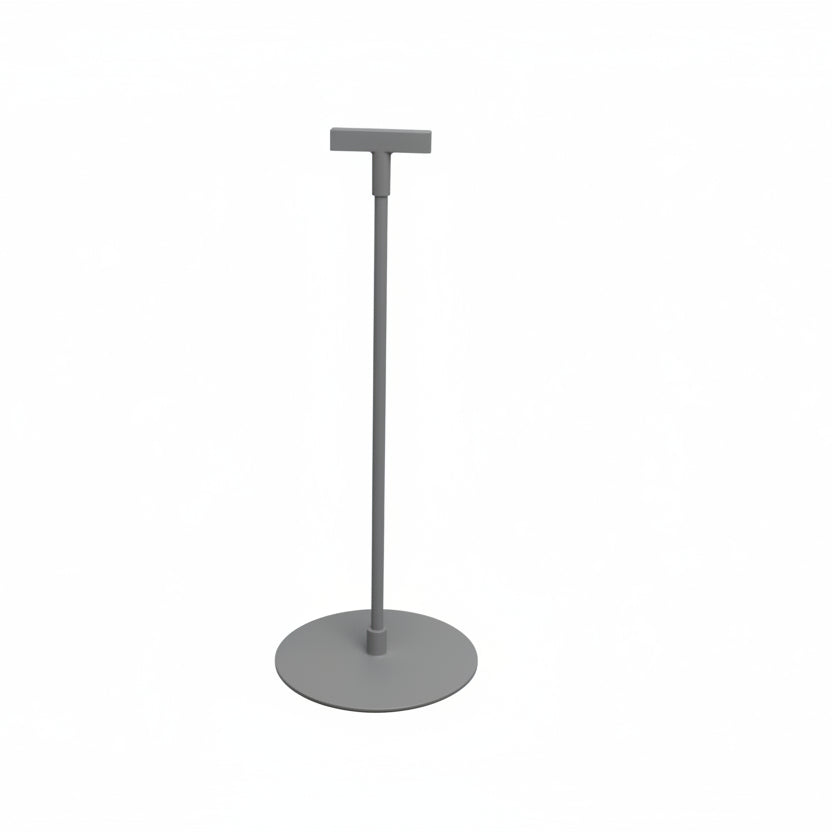Sign holder. Plastic base with rod. Fixed height 33 cm. DARK GRAY