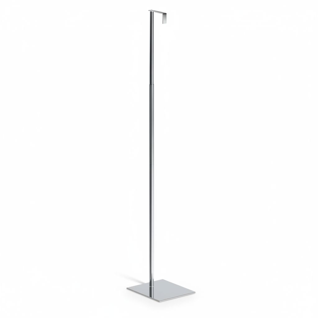 Elite, nakkestander til torso, krom, firkantet, teleskopisk, H140-190 cm (Serie 5200)