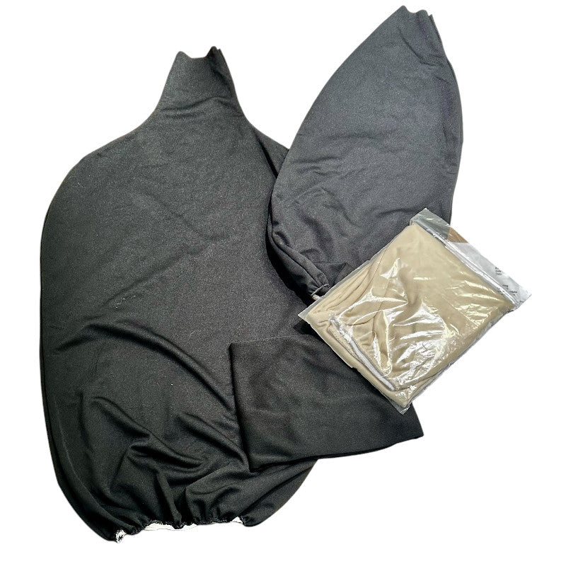 Betræk, til Fransk damegine, passer til str. M, L og XL, kort krop, sort