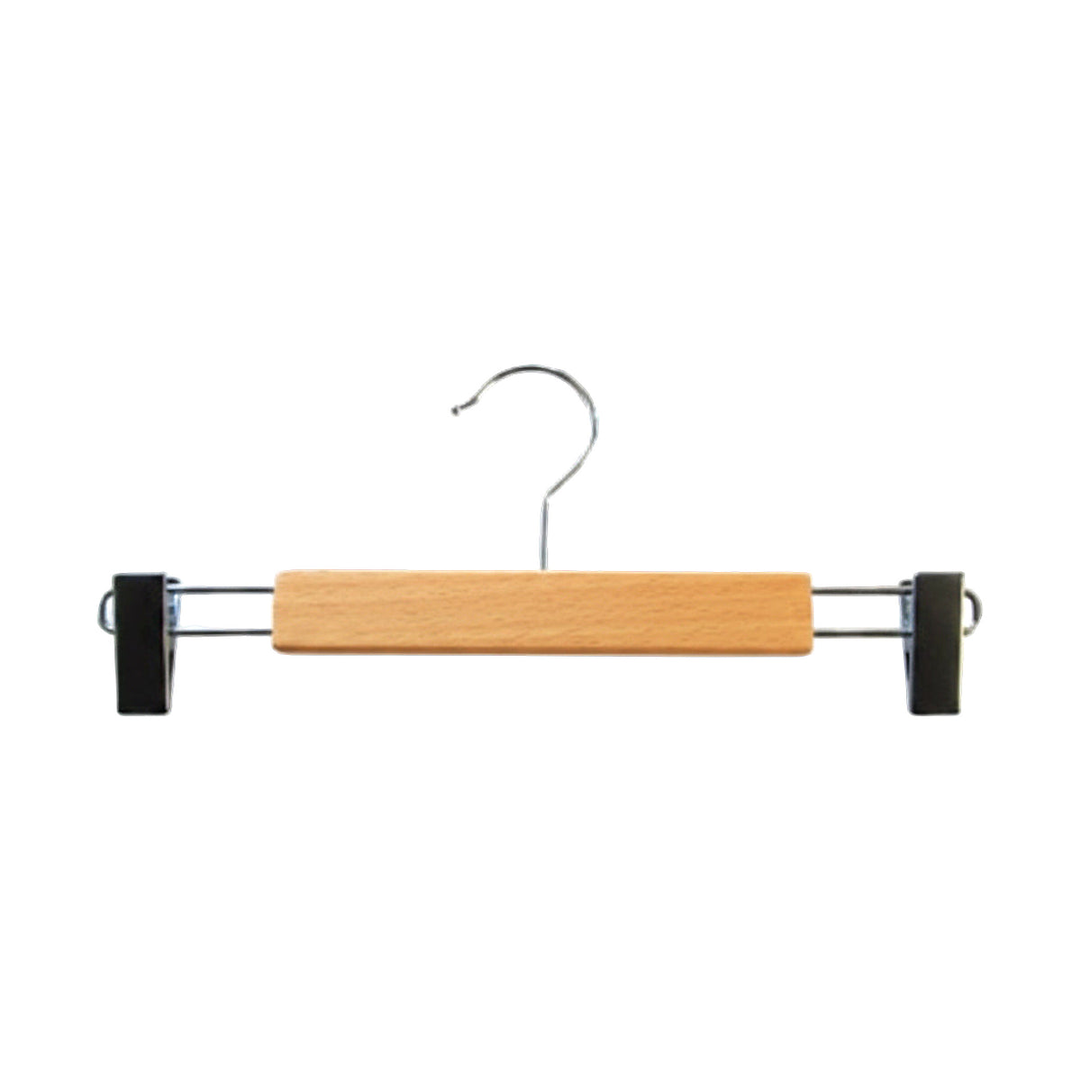 Natúrlitt akslatræ til buksur, við klemmum og kromaðum króki, 30 cm