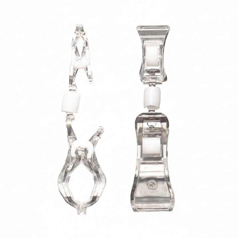 Clear Grip stor skilteholder med lille klemme