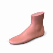 Women's stocking foot. Nude plastic, standing