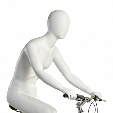 Sport herremannequin, cykelrytter - hvid