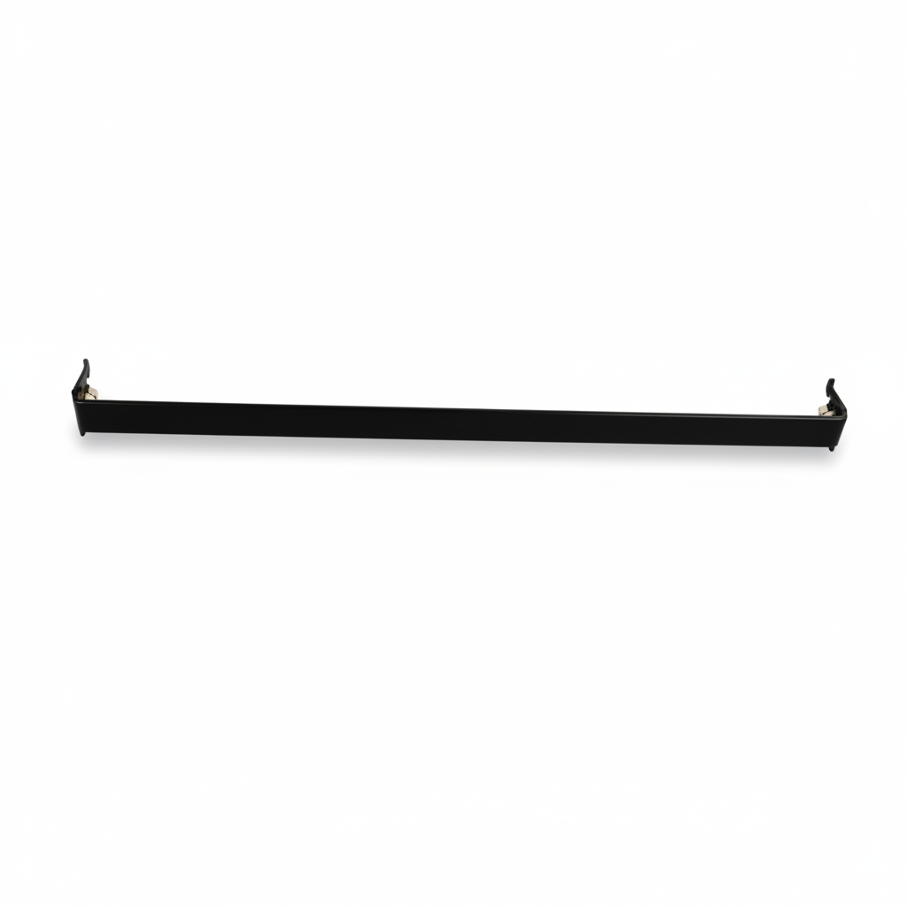 Sort dekostang 61 cm til Superskinne, set skråt forfra på hvid baggrund