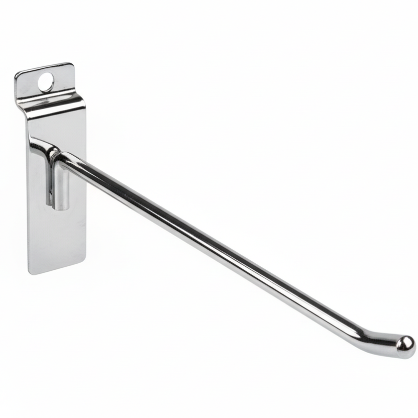 Krókur fyrir panel, króm, 15 cm