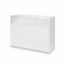 Slimline Disk, glasmodul, med 1/4 glasfront og skydelåger, hvid, B 122 × D 46 × H 96 cm