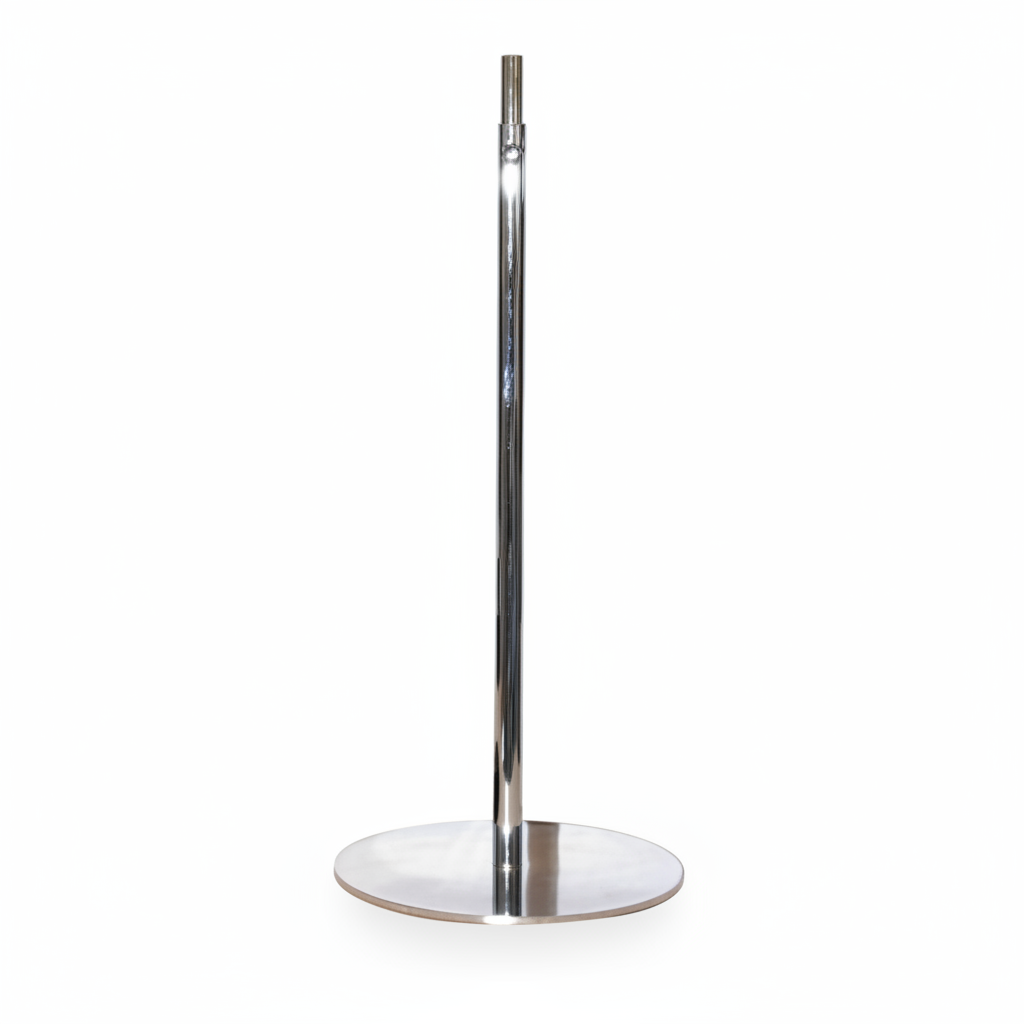 Fod i metal Ø 30 cm. Til torso og gine. Vælg krom eller sort - gine og torso købes separat