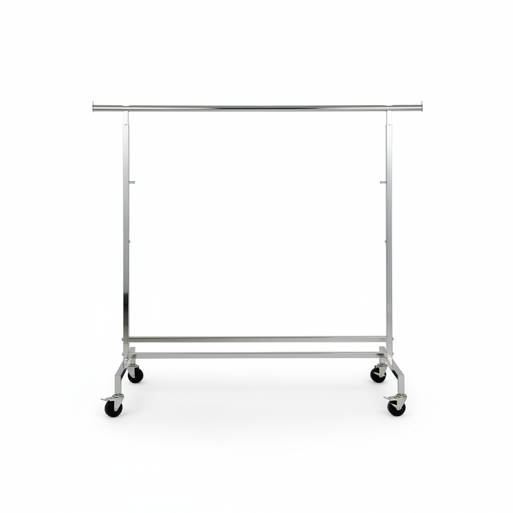 Disco II, højdejusterbar, krom, B153 x H140-185 cm