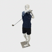 Sport damemannequin, golf - hvid