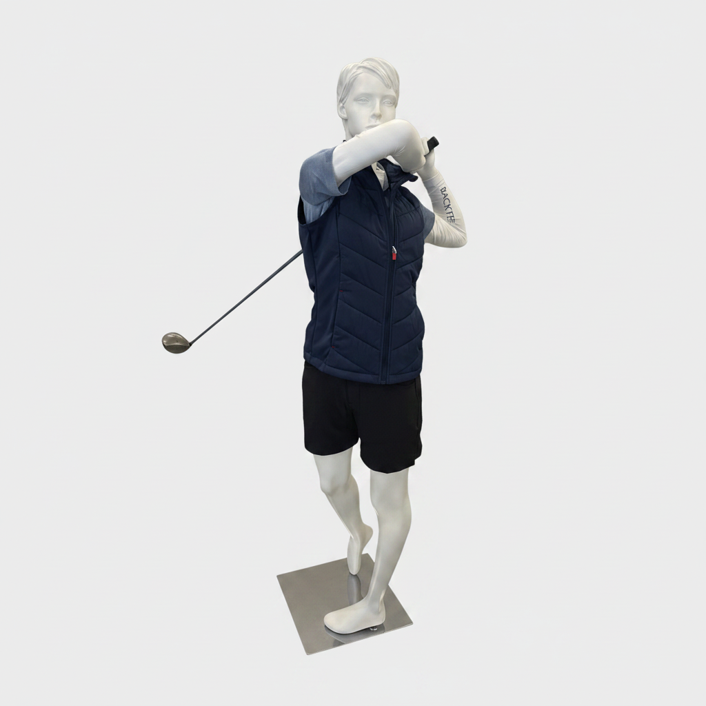 Sport damemannequin, golf - hvid