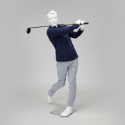 Men's sports mannequin, golf - white