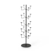 Hattestativ med 20 hatteholder - sort