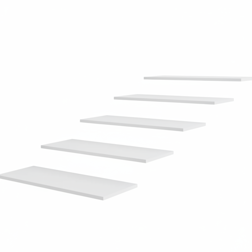 Melamínhilla (léttá áferð) bein, hvít, 18 mm, 61 x 37 cm. (aðeins í pökkum af 5 stk.)