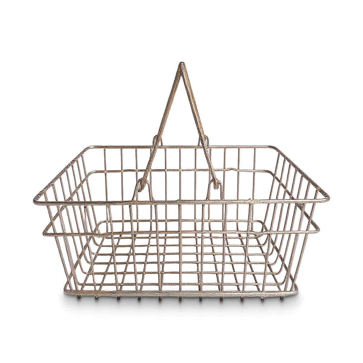 Mini indkøbskurv med 2 håndtag – 5,8 liter, krom