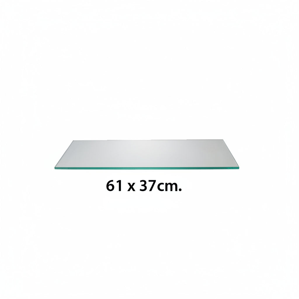 Klar glashylde 61 x 37 cm, 6 mm