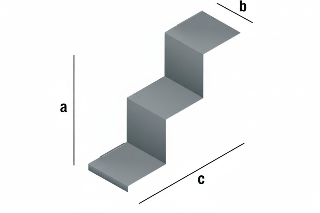 Muskettiportaat, vasemmalle kääntyvä