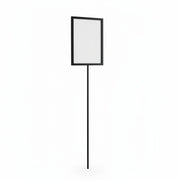 SuperSellerS black A4 sign holder on an 80 cm adjustable stand for retail display and product information.