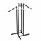 SuperSellerS black height-adjustable Joy clothing display rack with two straight and two slanted arms on white background