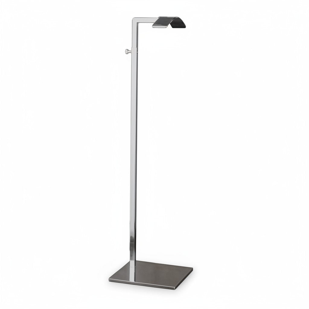 SuperSellerS chrome height-adjustable handbag display stand for retail stores, 44-73 cm tall.