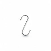 SuperSellerS 6 cm chrome S-hook for hanging signs and decorative items, shown individually.
