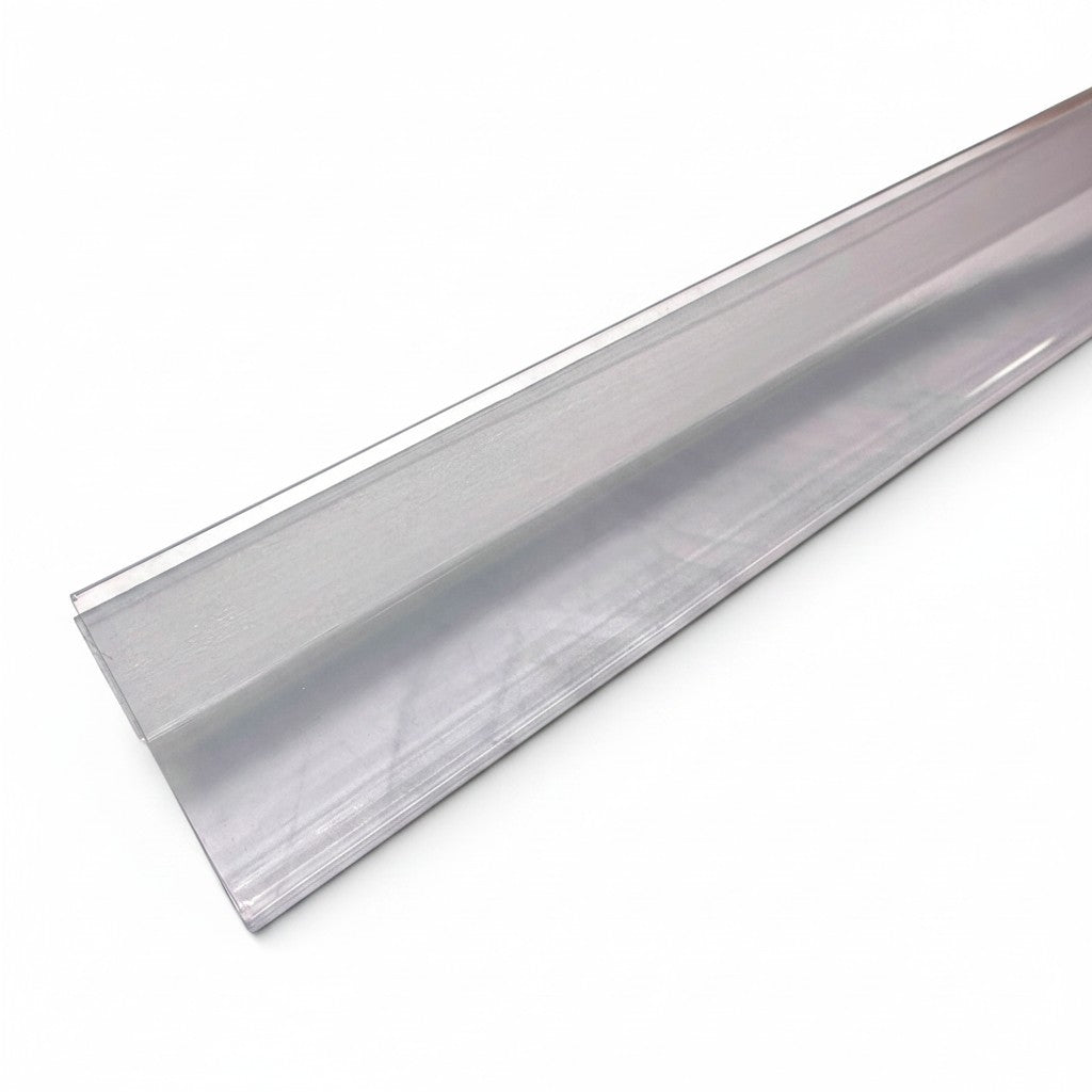 SuperSellerS clear plastic shelf edge data strip with adhesive tape for barcode and price labels