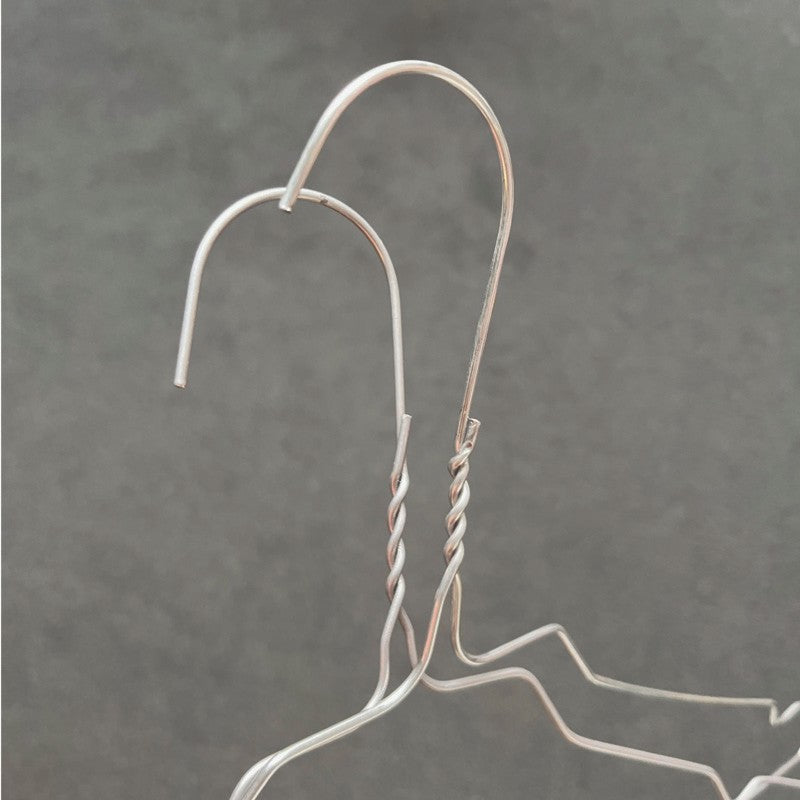 SuperSellerS children's galvanized wire clothes hangers with twisted neck detail, 33 cm wide