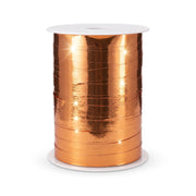 SuperSellerS metallic orange gift ribbon on a 250m spool, 10mm wide, perfect for decorative gift wrapping.
