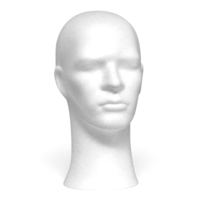 SuperSellerS white male mannequin head for displaying hats, caps, and welding helmets