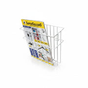 SuperSellerS white metal wire brochure basket for A-frame signs holding marketing material