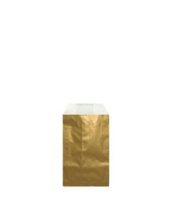 Guldfarvet gavepose. 7 x H12 cm