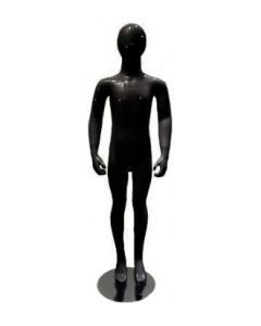 Børnemannequin 8-10 år - sort højglans. H 134 cm.