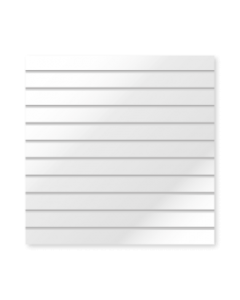 Rillepanel (120x 120 cm) u/lister - Hvid højglans. 10 cm - 11 spor.