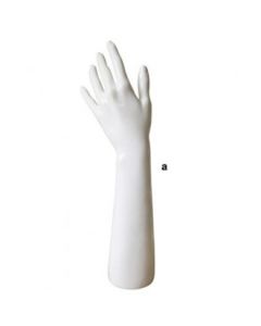 Smykkehånd. a=36,5 cm. Hvid højglansmalet plast