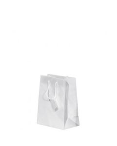 Brilliant hvid papirpose, 8,1x3,3x10,8 cm