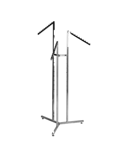 Gulvstativ 3-armet / lige med nylonhjul, børstet satin ( Joy stativ)