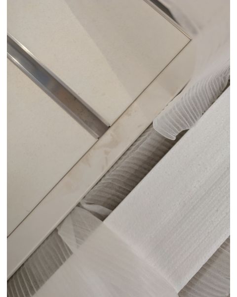 Gondol, dobbelt-sidet, hvid, B124 x D61 x H132 cm. 2. sortering.